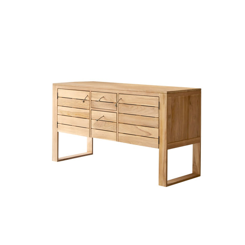 Tikamoon Badmeubel van massief teakhout 145 cm - Naturel