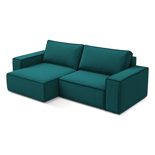 LaMiaSofa hoekbank links Livorno - velours - marien - 257x148x82