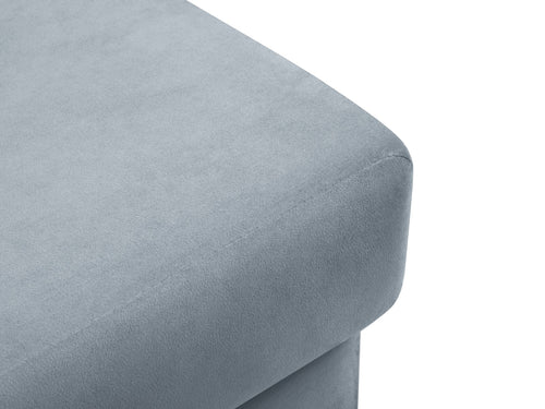 Cosmopolitan Design Poef Kyoto flueel lichtblauw - 70x70x45cm