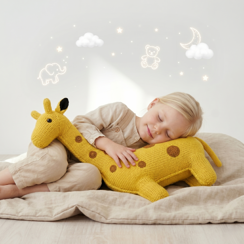 Pintado & Lacado knuffeldier Giraffe - geel - 55 cm