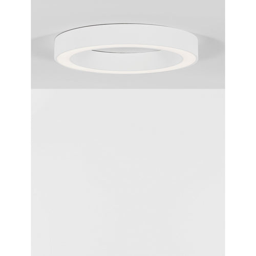 Merano Hartford Geïntegreerde LED Semi Flush Light Sandy White Aluminium LED 50W 3317Lm 2700K - 4000K + Afstandsbediening