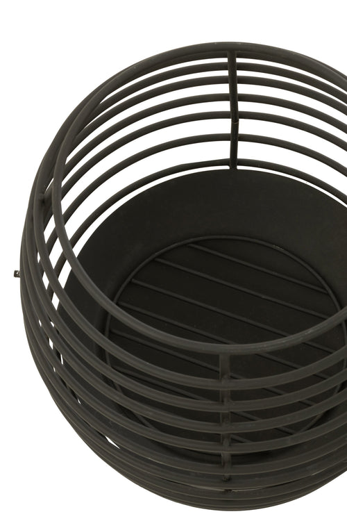 J-Line vuurschaal Rond Rinds - ijzer - zwart - small