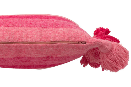 J-Line kussen Stripe - textiel - roze