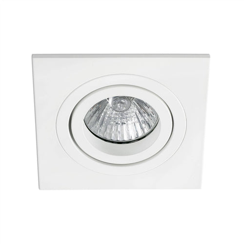 Faro Rad - 1 licht vierkante kantelbare inbouwspot wit, GU10