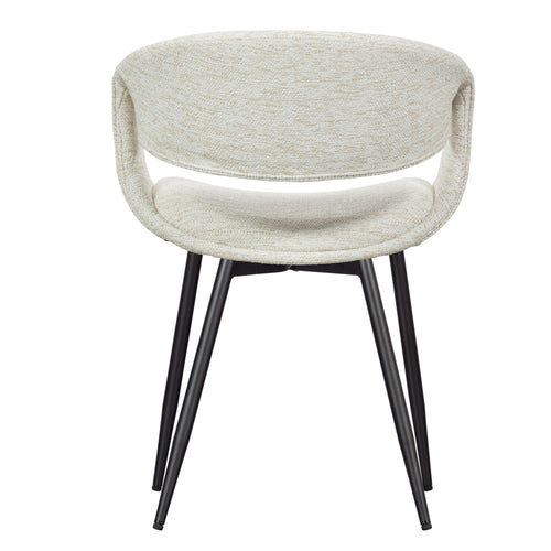 WOOOD eetkamerstoelen metalen zwarte poot Yossi - Naturel - Set van 2 - vtwonen shop