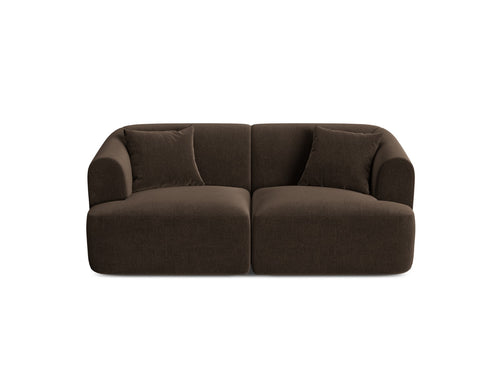 Cosmopolitan Design Modulaire bank Campi 2-zits, flueel chocolade - 90x180x70cm