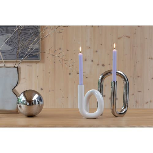 Zuiver Tubo Kandelaar Shiny Beige S - vtwonen shop