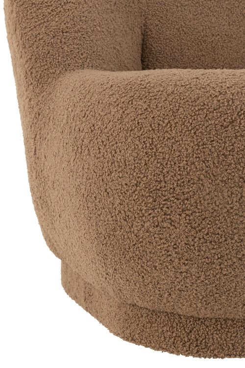 J-Line zetel Teddy Boucle - velvet - bruin