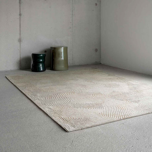Louis De Poortere binnen & buiten machinewasbaar vloerkleed Meditation Coral van 70% gerecycled PET - beige - 170x235cm