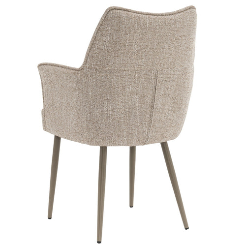 DÉJA Living Eetkamerstoel Zayn - Beige/Taupe - Zithoogte 47cm - Set van 2