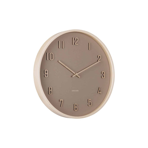Karlsson wandklok Nervadura - bruin - Ø40.8cm