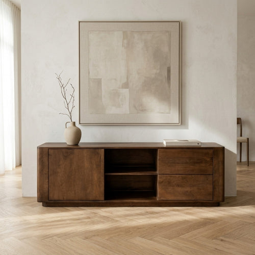 Giga Meubel Tv-Meubel Finn - Donkerbruin Hout - 160x40x55cm