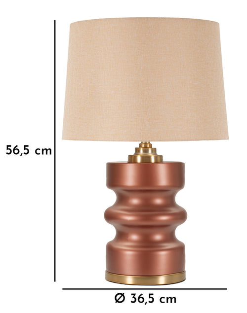 Mauro Ferretti tafellamp - Ø 36,5x56,5 cm - bruin