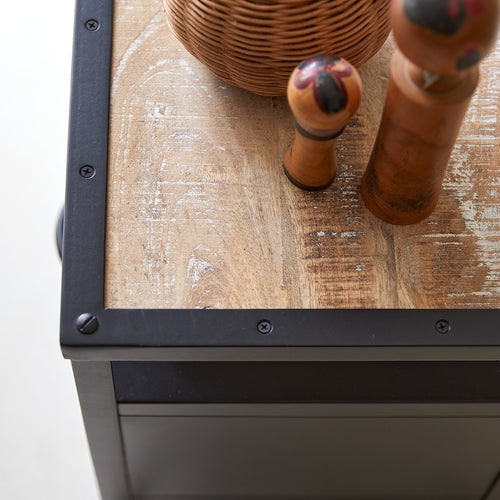 Tikamoon Metalen kindernachtkastje - Zwart - vtwonen shop