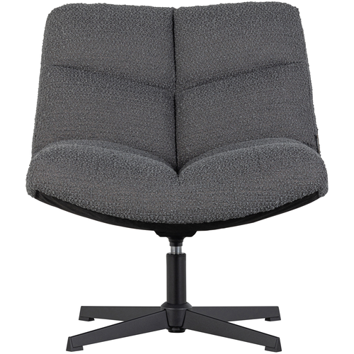 WOOOD draaibare fauteuil Vinny - Boucle - Antraciet - 80x75x75 - vtwonen shop