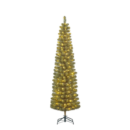 Black Box Trees Charlton Smalle Kerstboom met Timer en Dimfunctie - Kerstversiering voor Binnen tijdens de Feestdagen - Kunstboom met