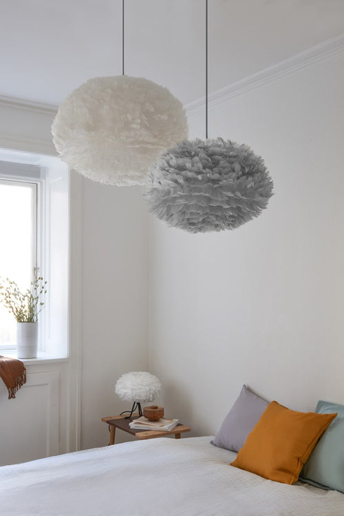 Umage Eos Medium hanglamp light grey - met koordset zwart - Ø 45 cm - vtwonen shop