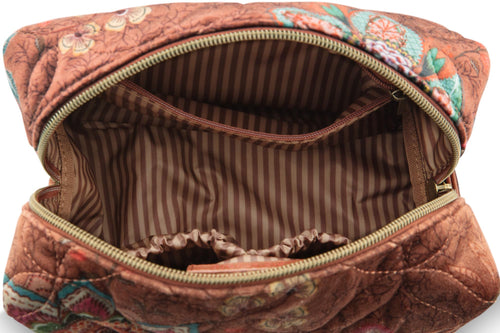 Pip Studio Coco Cosmetic Bag Medium Mumbai Morning Dames - Bruin - 21,5x10x10,5 cm