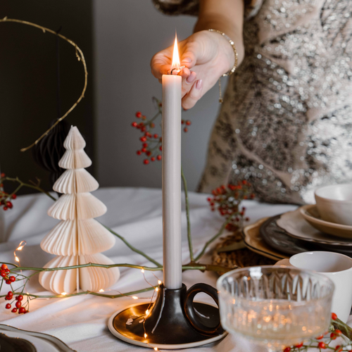 The Table Atelier Kandelaar 14,5x6 cm Black Pepper - vtwonen shop