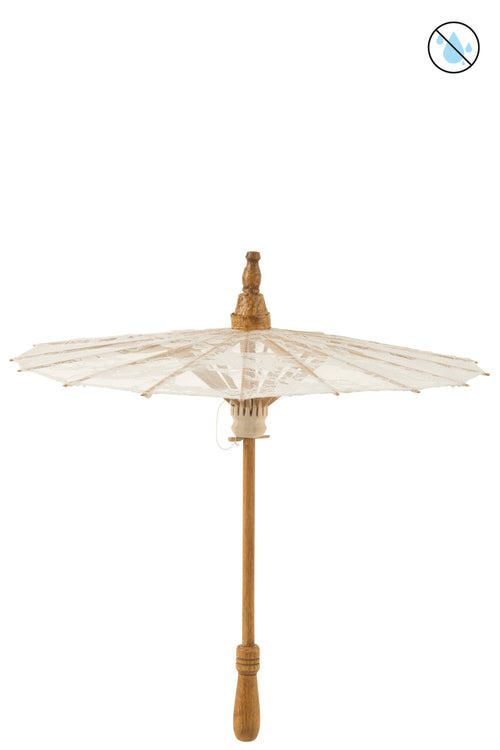 J-Line parasol Motiefs - hout - wit - vtwonen shop