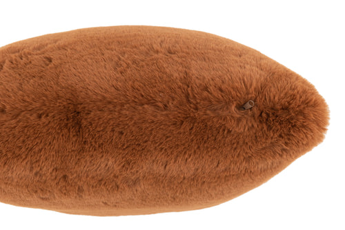 J-Line kussen Cutie – polyester – bruin - vtwonen shop