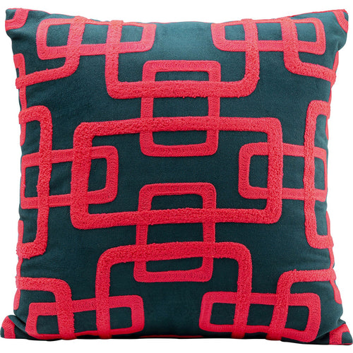 Kare Design Kussen Chain rood en zwart - vtwonen shop