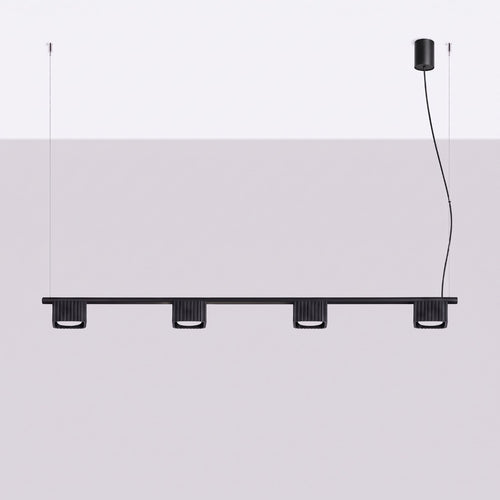 Sollux Lighting Kroonluchter RIFF 4 zwart Gx53 - 122x10x208cm