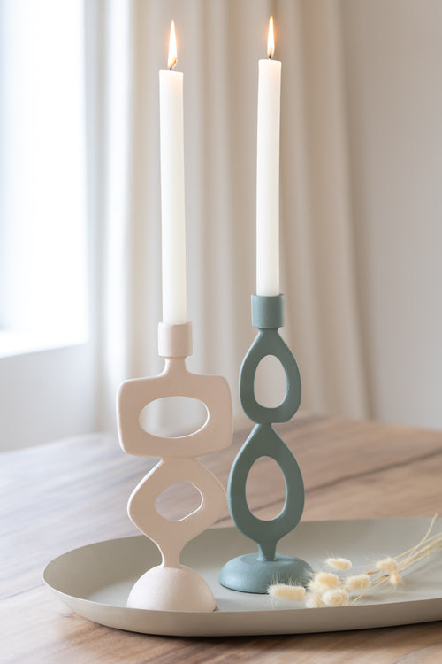 J-Line kaarshouder Ringen - aluminium - beige - 2 stuks - vtwonen shop