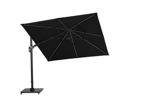 Hawaii Big Pole II parasol - 350x350 cm - carbon black - royal zwart