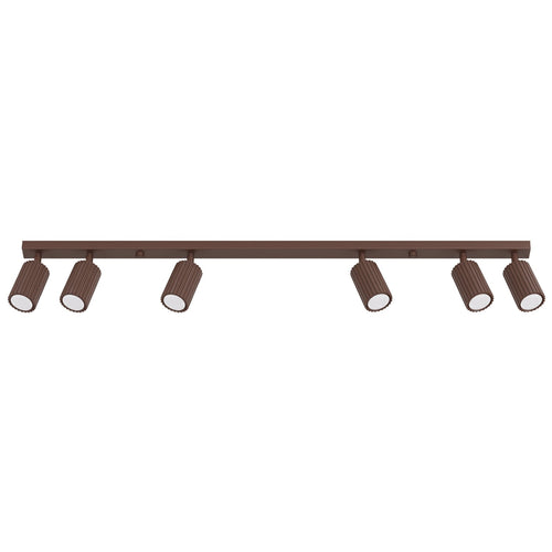 Sollux Lighting Plafondlamp KARBON 6L bruin - 117x6,5x16,5cm