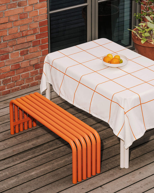 noo.ma Nokk Bench - design metalen bank voor binnen en buiten, 115x33x44 cm