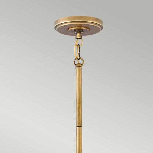 Fletcher Hinkley 3-lichts hanglamp verouderd zink met Heritage messing