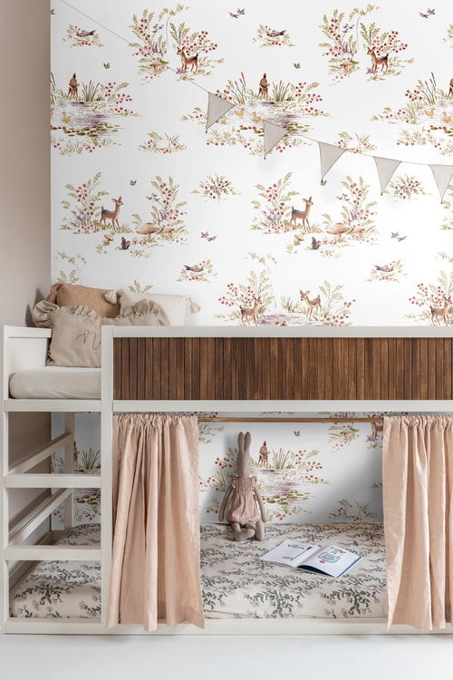 ESTAhome fotobehang hertjes bruin en terracotta - 200 x 279 cm - 159055 - vtwonen shop