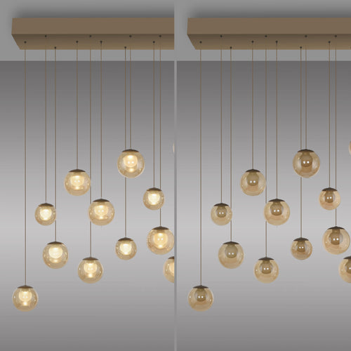 Neuhaus PURE hanglamp Popup - 13 lichts - 100  x 180   cm - champagne