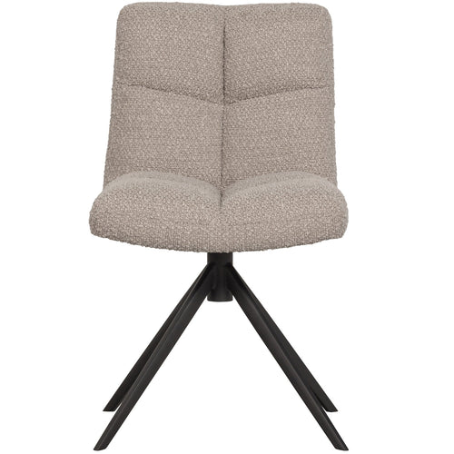 WOOOD draaistoelen Vinny - Bouclé - Zand - Set van 6 - vtwonen shop