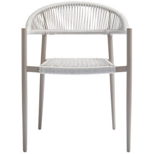 WOOOD tuinstoel Yellow - Touw/Aluminium - Lichtgrijs - Set van 2 - vtwonen shop