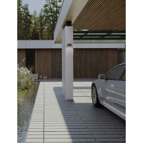 Nova Luce OPERA Buitenwandlamp met neerwaartse geleiding, Corten LED 6W 478lm IP54 3000K