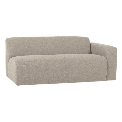 WOOOD 2-zits bank arm rechts Mojo Base - Bouclé - Beige - 74x185x97