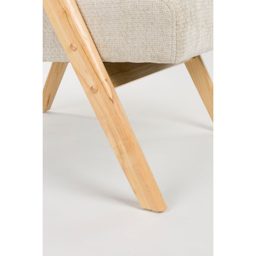 Housecraft Living Panadero Fauteuil met armleuning Hout Naturel/ Beige - vtwonen shop