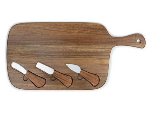 Leopold Vienna - Kaasplank Oviedo met 3 mesjes - Acacia - vtwonen shop