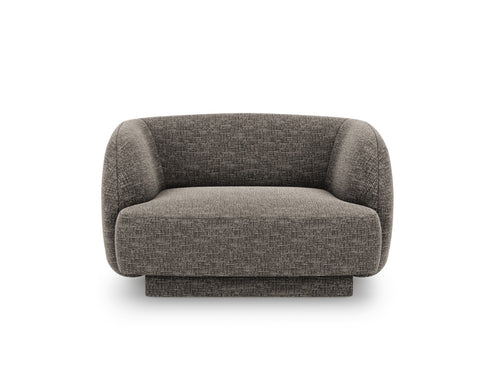 Micadoni Fauteuil Miley chenille, grijs - 90x103x70cm