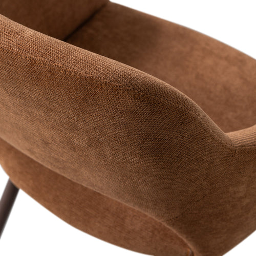 WOOOD eetkamerstoelen Jenny - Geweven Stof - Bruin - Set van 2 - vtwonen shop