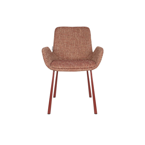 Zuiver Brit Eetkamerstoelen Armleuning Rood - Set van 2