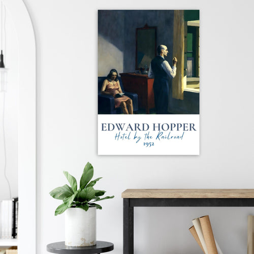 Artfulprints Poster Edward Hopper - Hotel by the railroad   - A4 21x29.7 cm - Meerkleurig
