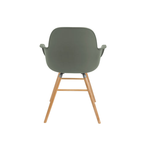 Zuiver Albert Kuip Eetkamerstoelen met armleuning Groen - Set van 2 - vtwonen shop