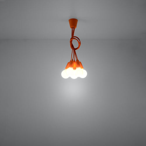 Sollux Lighting Hanglamp DIEGO 5 oranje - 25x25x90cm