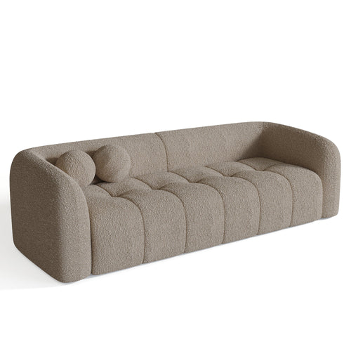 Sia Home - Rechte bank HAUSSMANN - Bouclette stof - Mol - 226cm