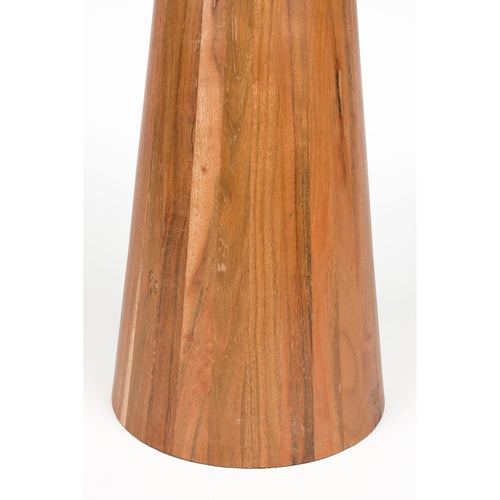 Housecraft Living Mees Bijzettafel Rond 40 cm Marmer/ Hout - Bruin