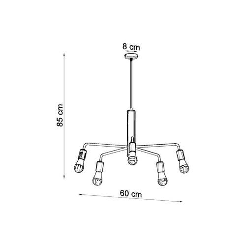 Sollux Lighting Kroonluchter DUOMO 5 - 60x60x85cm