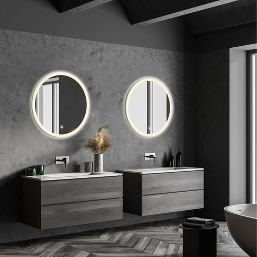 LOMAZOO badkamerspiegel Vegas Premium - met LED verlichting & anti condens - rond - 70 cm